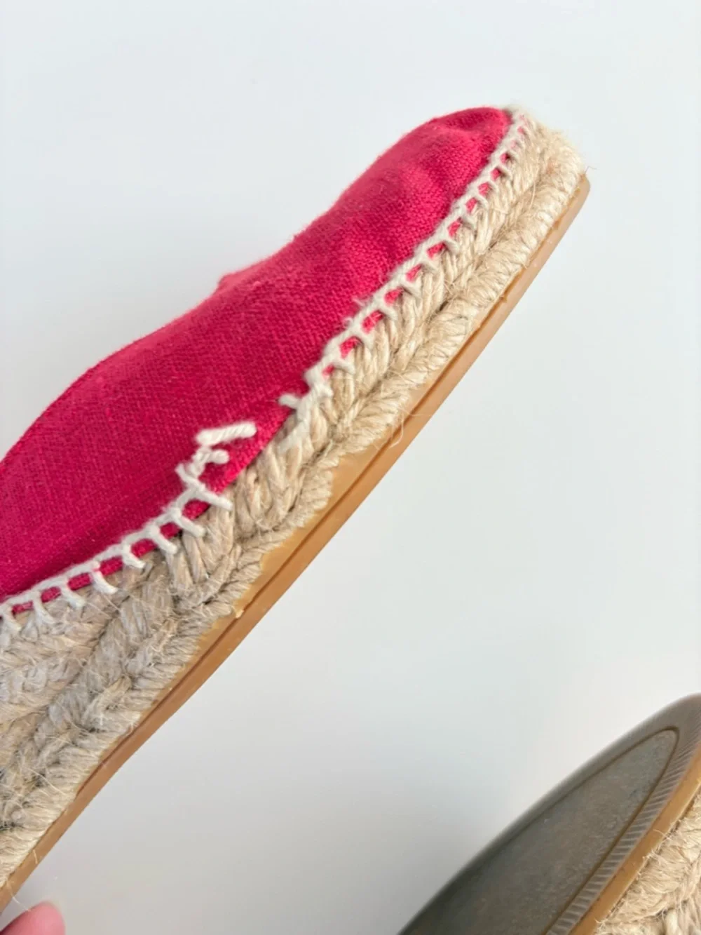 Toni Pons Caldes Red Espadrille Wedges in Jute with Buckle